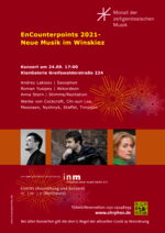 Festival EnCounterpoints 2021 - Lakisov, Yusipey, Stern - 24.09.21 - 5 p.m.